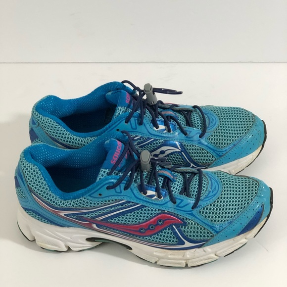 Saucony Shoes Womens 9 Blue Pink Running Athletic Mesh Upper Lightweight - Picture 2 of 8